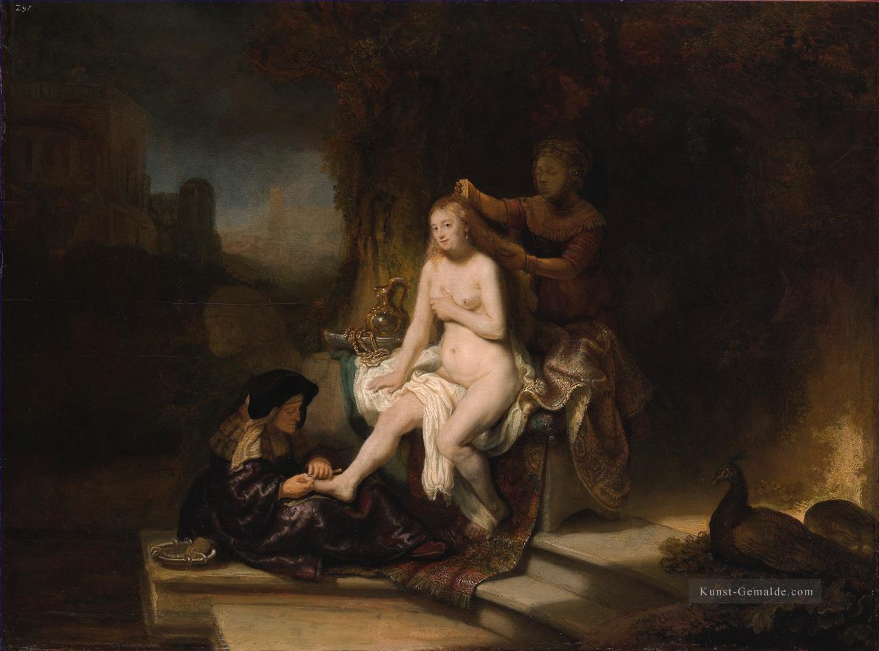 Die Toilette von Bathsheba Rembrandt Ölgemälde